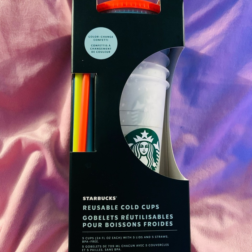 Starbucks confetti reusable cold cups